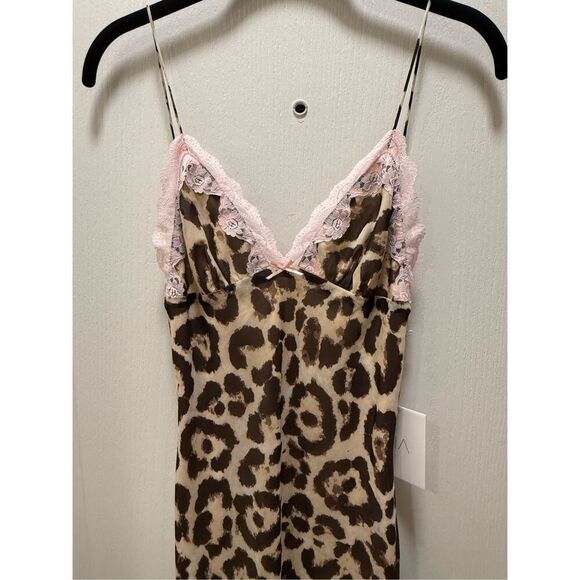 NIA JASMINE DRESS - Leopard print chiffon  Brunch Wine Tasting size S NWT$108 - Picture 6 of 6